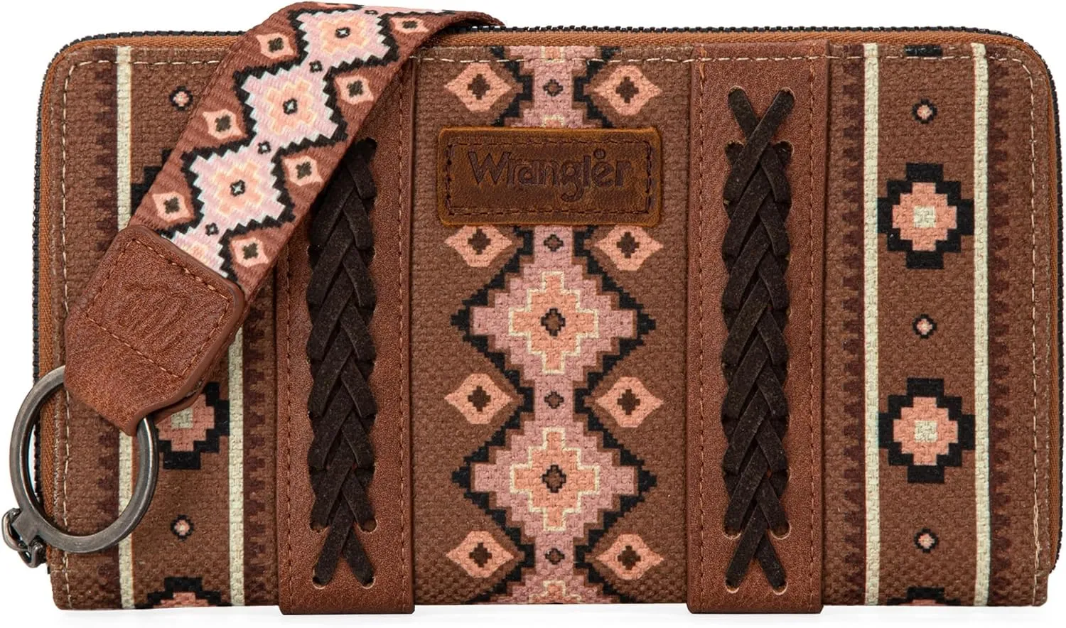 Wrangler Wallet Purse for Women Western Aztec Clutch Wristlet Wallet with Credit Card Holder