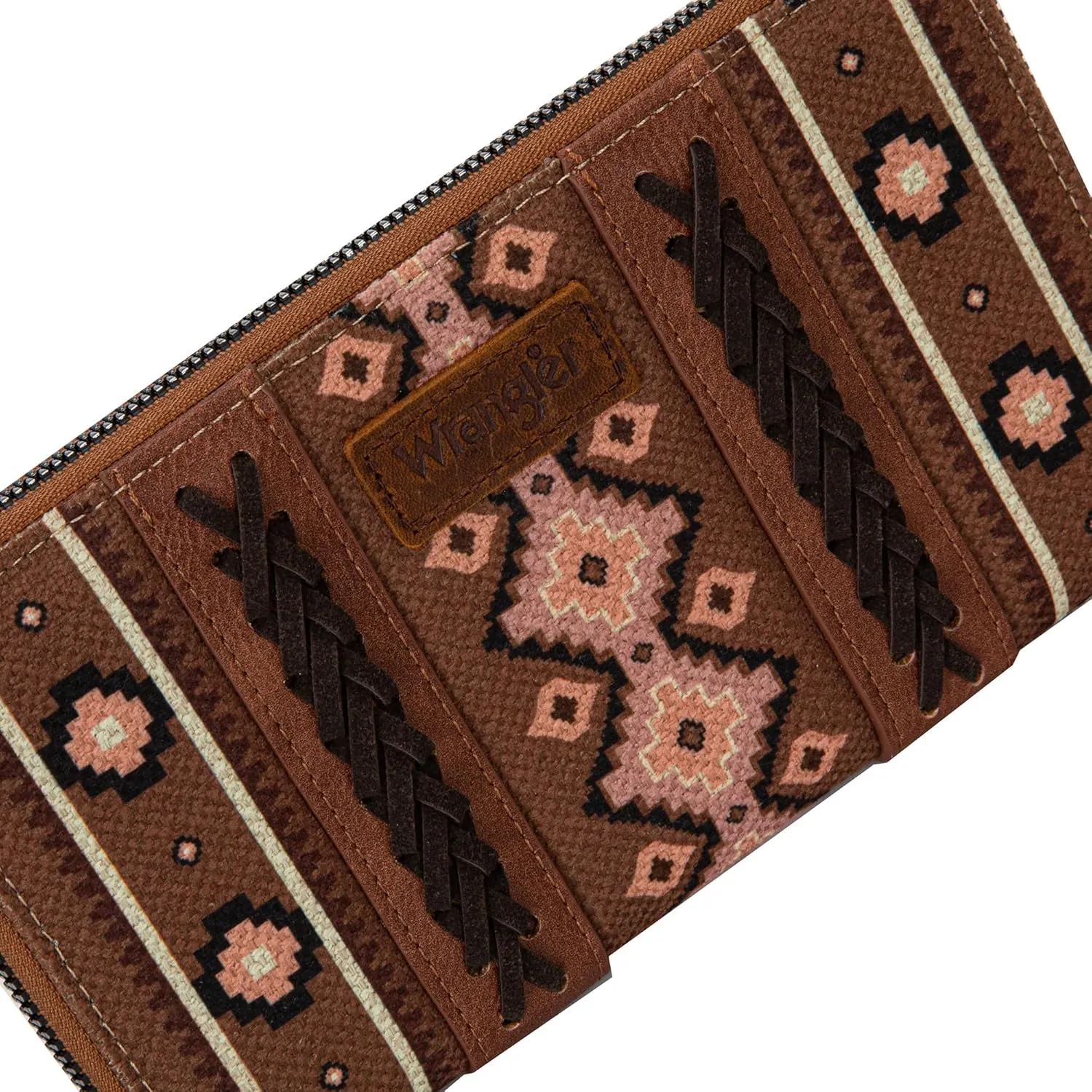 Wrangler Wallet Purse for Women Western Aztec Clutch Wristlet Wallet with Credit Card Holder