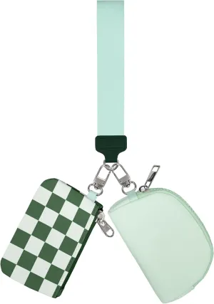 Wristlet Wallets for Women Ladies Teen Girls Female Credit Card Holder Wallets Cute Aesthetic Unique Modern Cardholder Purse Keychain Zipper