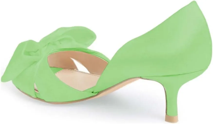 XYD Women Low Heel D'Orsay Pumps Peep Toe Slip On Dress Evening Sandals Shoes with Bowknot