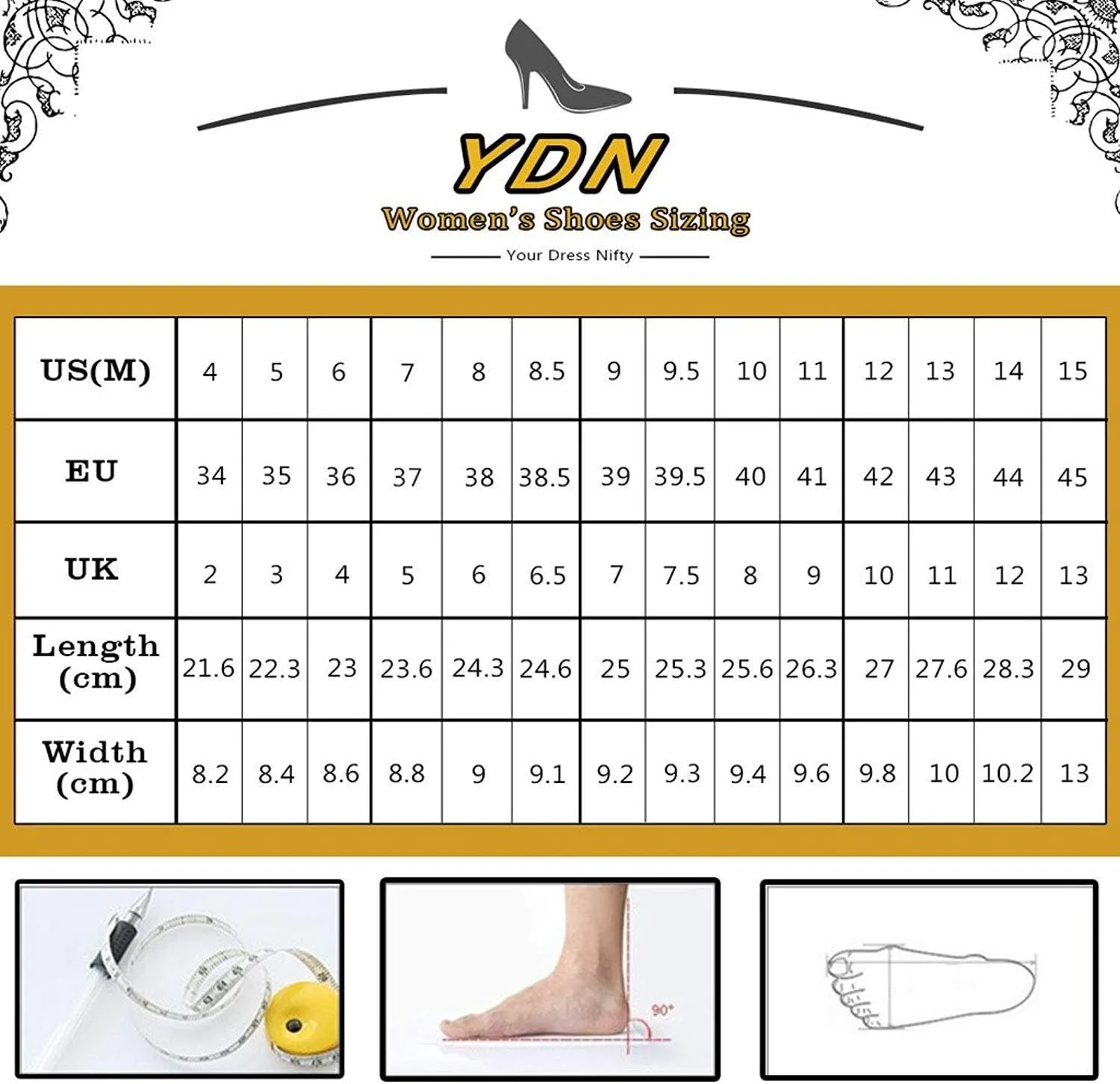 YDN Women's Peep Toe Sky High Heels Platform Pumps Ankle Straps Shoes Metal Stilettos Size 4-15 US