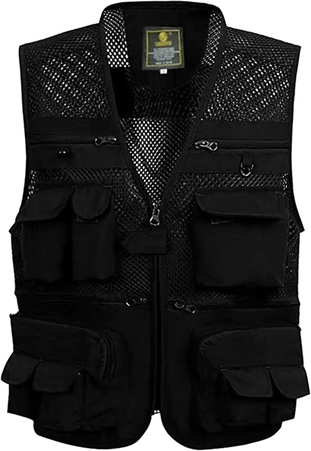 Yimoon Men's Fishing Vest Summer Outdoor Work Safari Vest Utility Travel Photo Cargo Vest with Multi Pockets