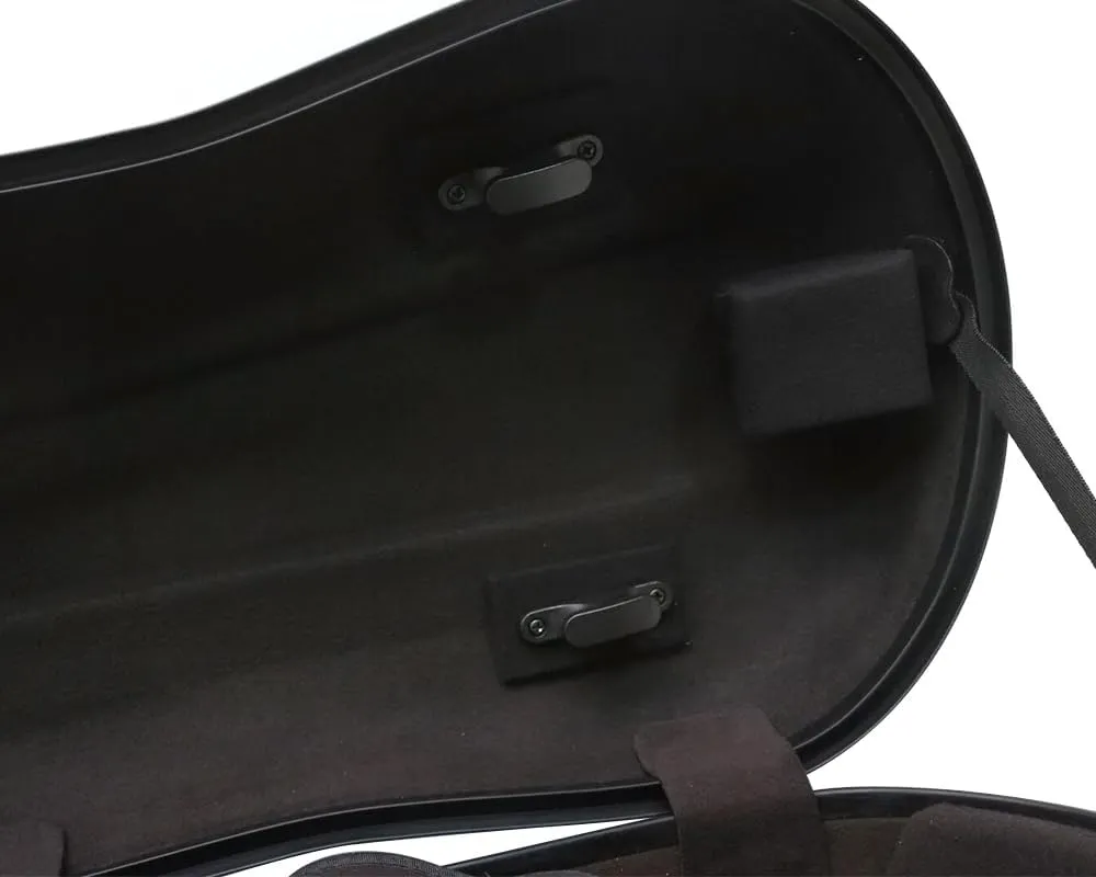 yinfente Triangle 1.95kg Violin Case 4/4 Full size Carbon Fiber Strong Bag 150kg Pressure Full Size With Adjustable Backstrap Two Bow Holder（Blue）