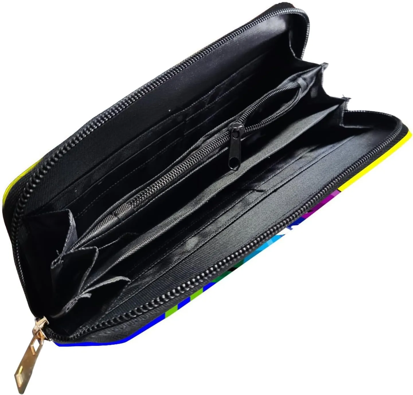 YISHOW Lgbt Pride Lips Wallet Slim Thin Leather Purse Wallet With Zip Around Clutch Casual Handbag For Phone Key Credit Cards