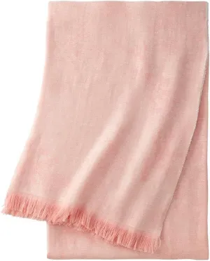 Yves Delorme Naïades Multicolor Throw - Stone Washed Linen - Durable, Warm and Cozy Luxury Throw Blanket