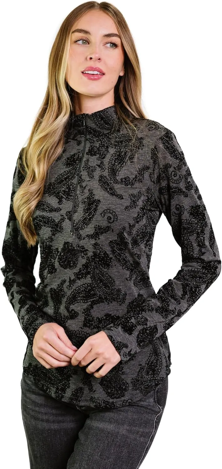 Zip Up Pullover with Thumb Holes
