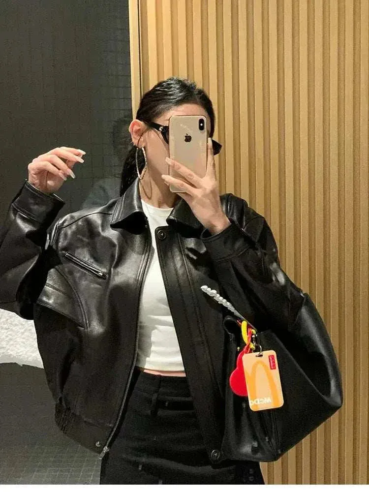 Zoe Waterproof Zipper Women Faux Leather Jackets