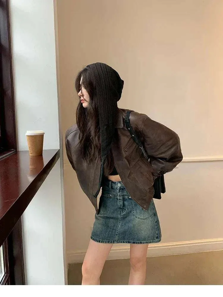 Zoe Waterproof Zipper Women Faux Leather Jackets